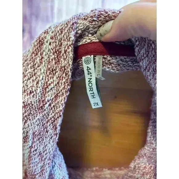 44 degrees North Jacquard French Terry Cowl Neck Long Sleeve Sweater Size 2X - Picture 3 of 8